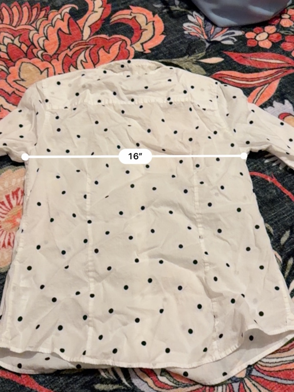 J.Crew Perfect Shirt Polka Dot Button Down Size 6 - Picture 5 of 6